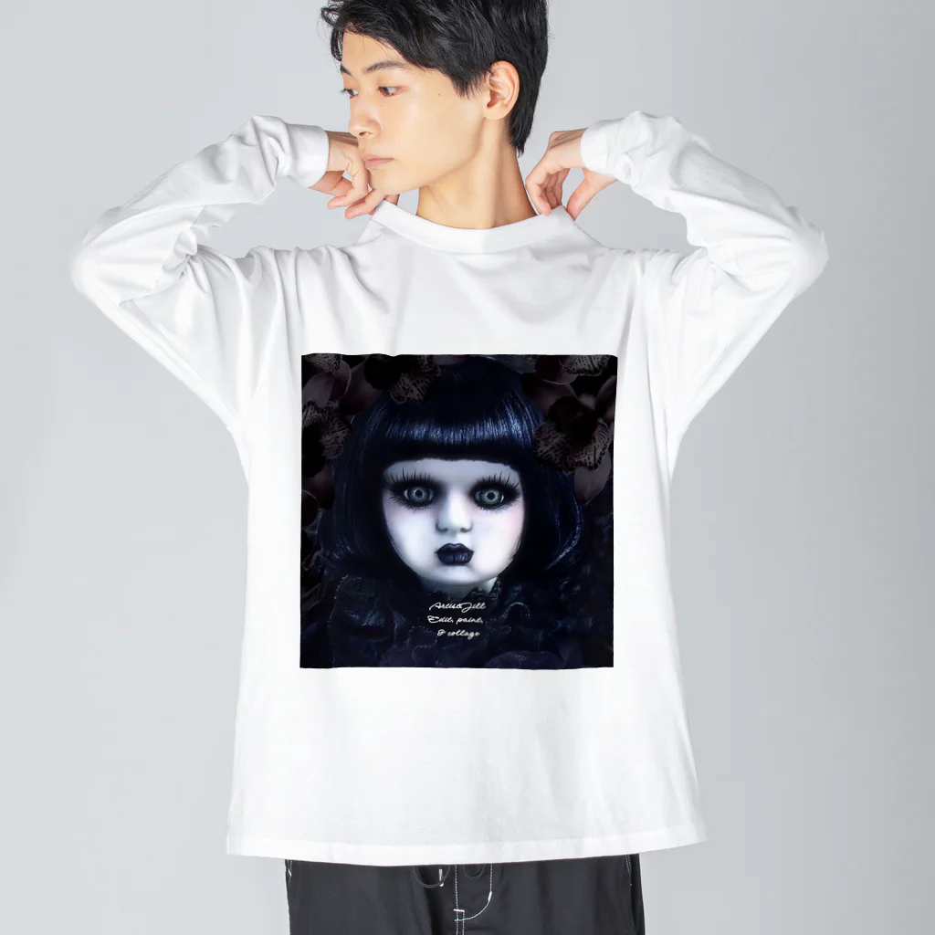 【ホラー専門店】ジルショップのDark Doll (正方形) ビッグシルエットロングスリーブTシャツ