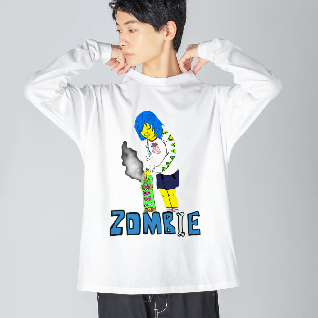 ビビットカラーアイテムズのスケーターくん Big Long Sleeve T-Shirt