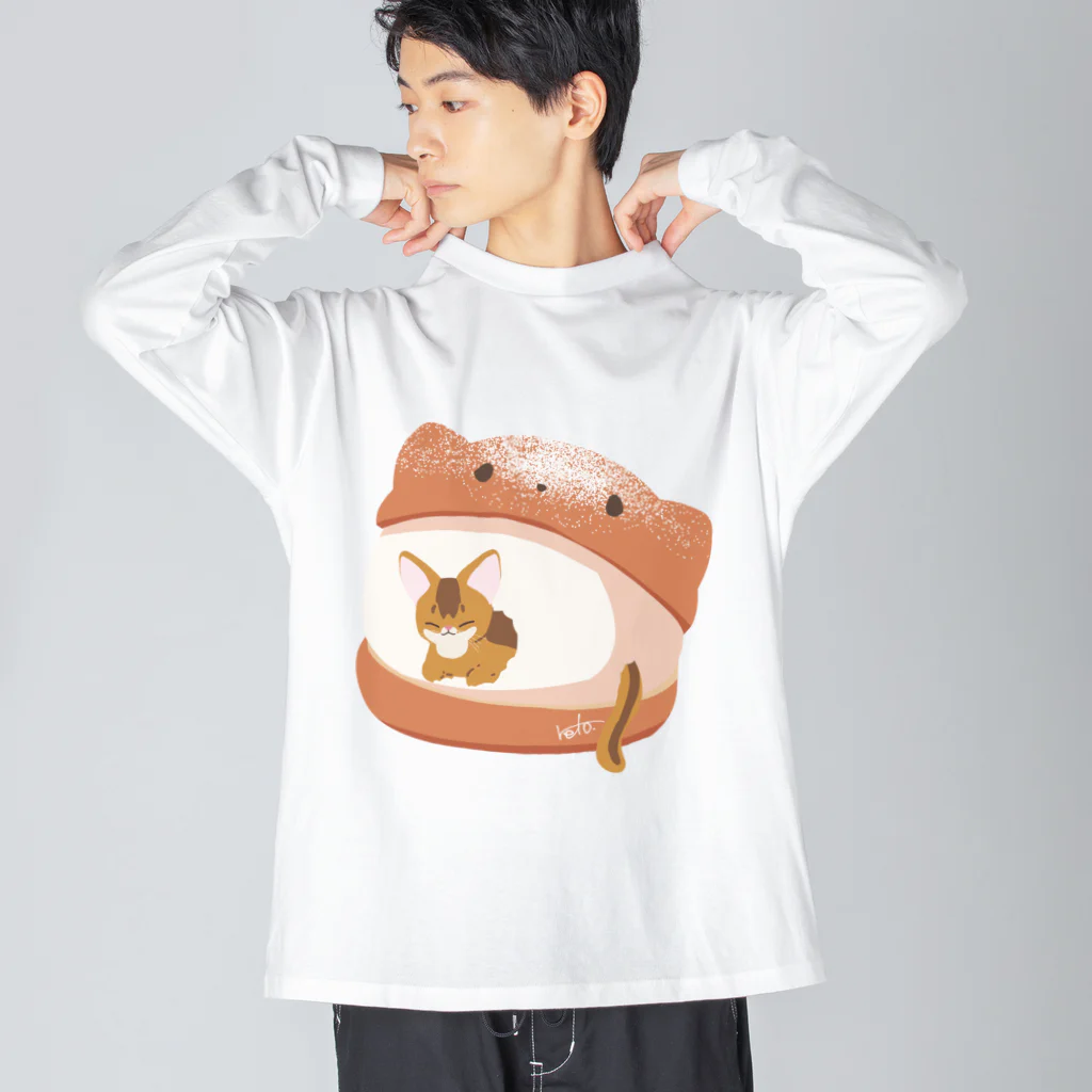 Kotetsu diary(SUZURI店)のアビシニアン×マリトッツォ Big Long Sleeve T-Shirt