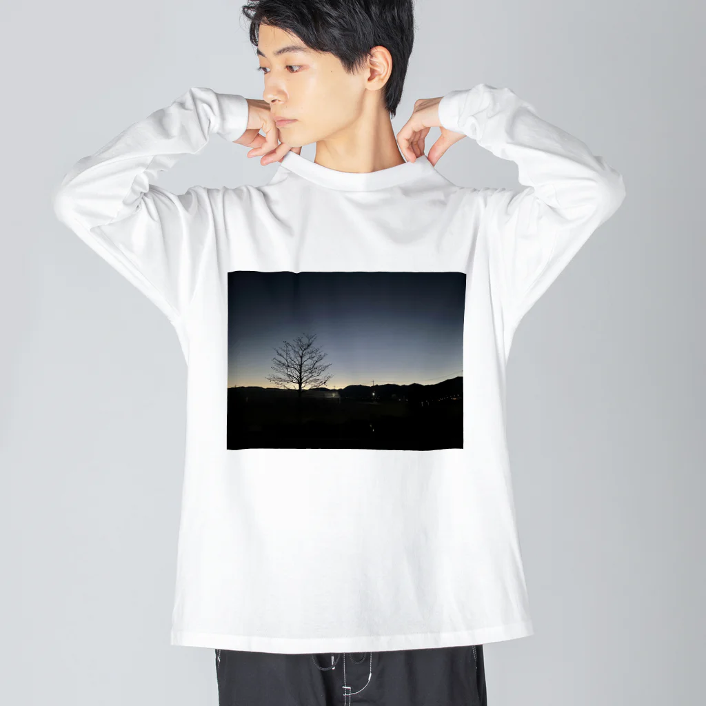 2929gawDesignShop358のEarly winter sunrise ビッグシルエットロングスリーブTシャツ