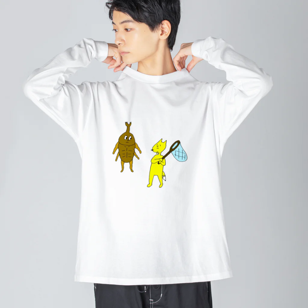 Sloping Shoulders Foxの捕れる気がしない Big Long Sleeve T-Shirt