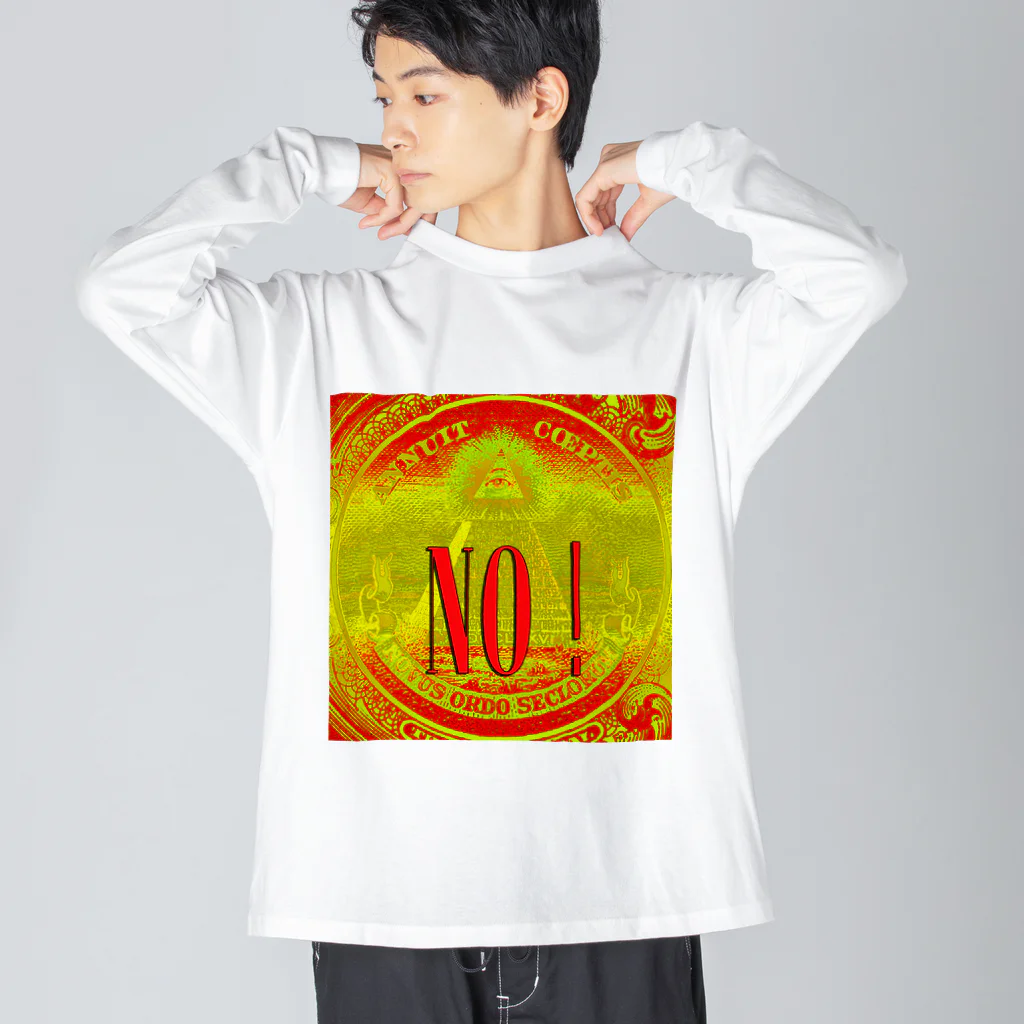 PALA's SHOP　cool、シュール、古風、和風、のNO！ ビッグシルエットロングスリーブTシャツ