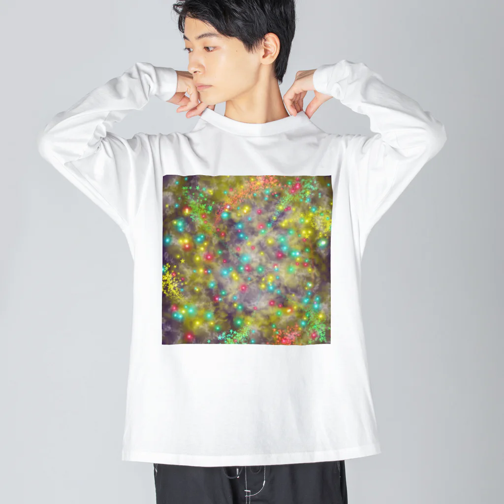 LeafCreateのGalaxyNightNo.14 ビッグシルエットロングスリーブTシャツ