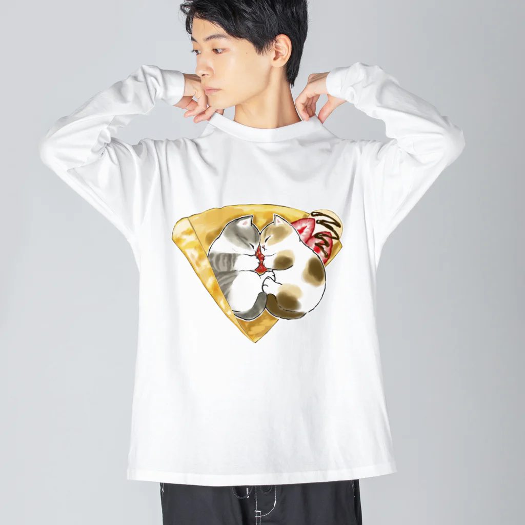 mofusandのにゃんこクレープ Big Long Sleeve T-Shirt