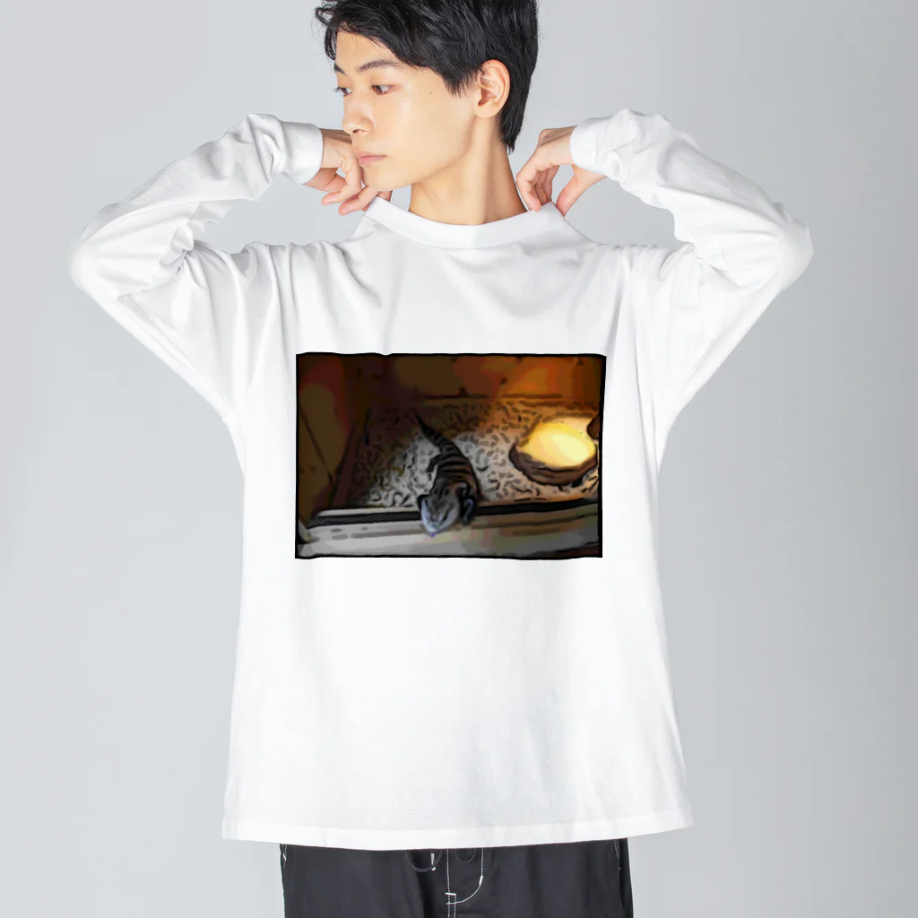 ﾌﾗﾜｰﾎｴｰﾙ　ちづっこのアオジタトカゲくん Big Long Sleeve T-Shirt