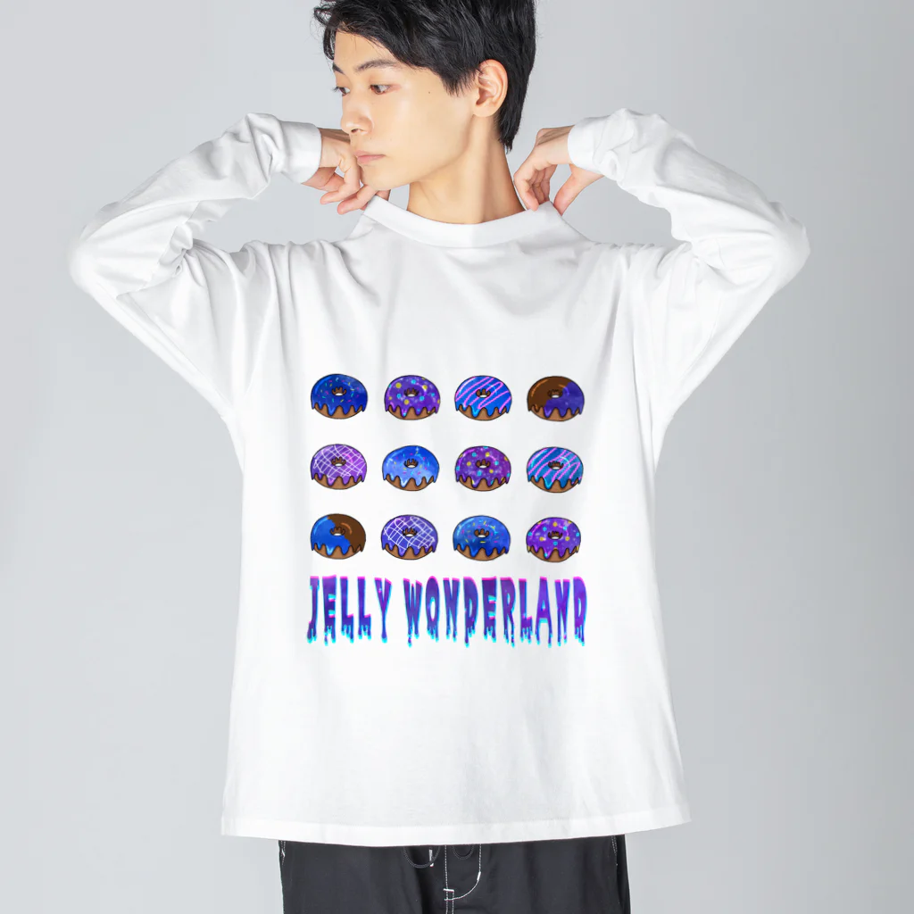 【公式】JELLY WONDERLAND【ショップ】のジェリードーナツ Big Long Sleeve T-Shirt