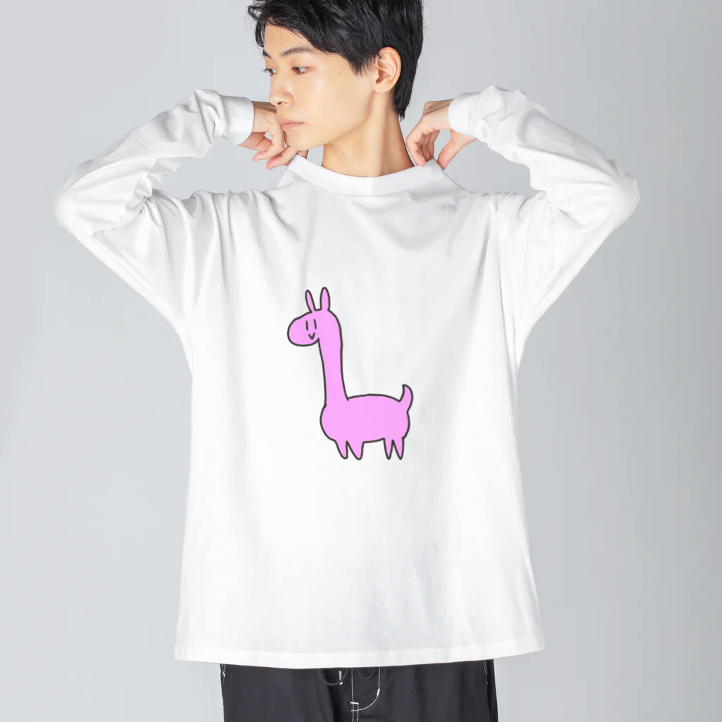 十織のお店の謎のピンク生き物 Big Long Sleeve T-Shirt