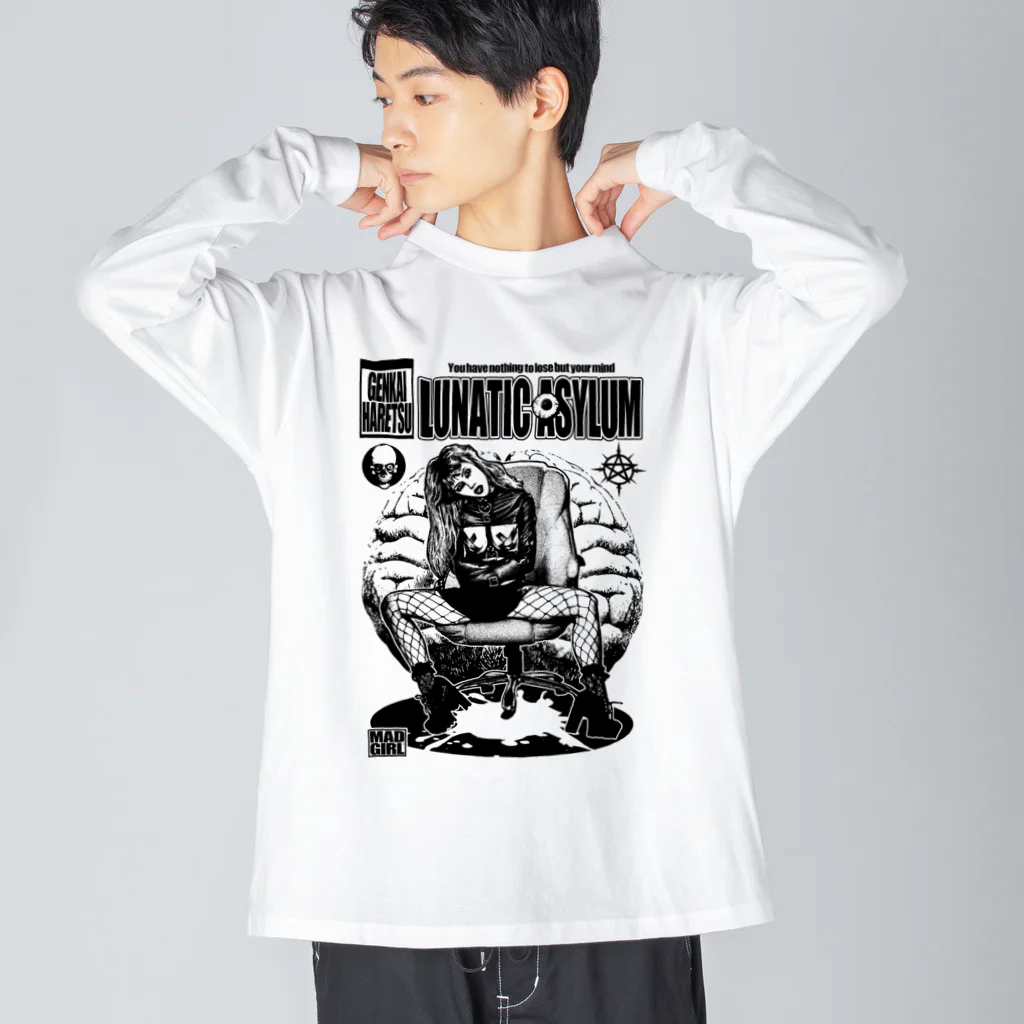 限界破裂 ExplosionLimitのアサイラム（白地用） Big Long Sleeve T-Shirt