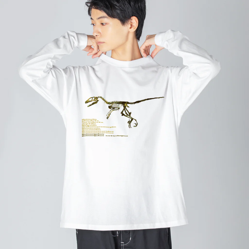 ツカナ制作所のディノニクス（金古美） ビッグシルエットロングスリーブTシャツ