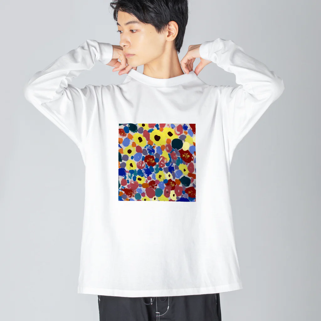 ラリラリの綺麗な花柄 Big Long Sleeve T-Shirt