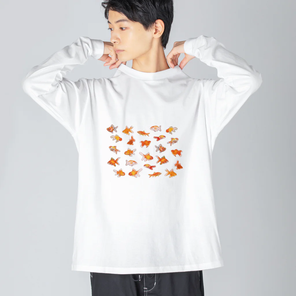 puikkoの金魚集合 ビッグシルエットロングスリーブTシャツ