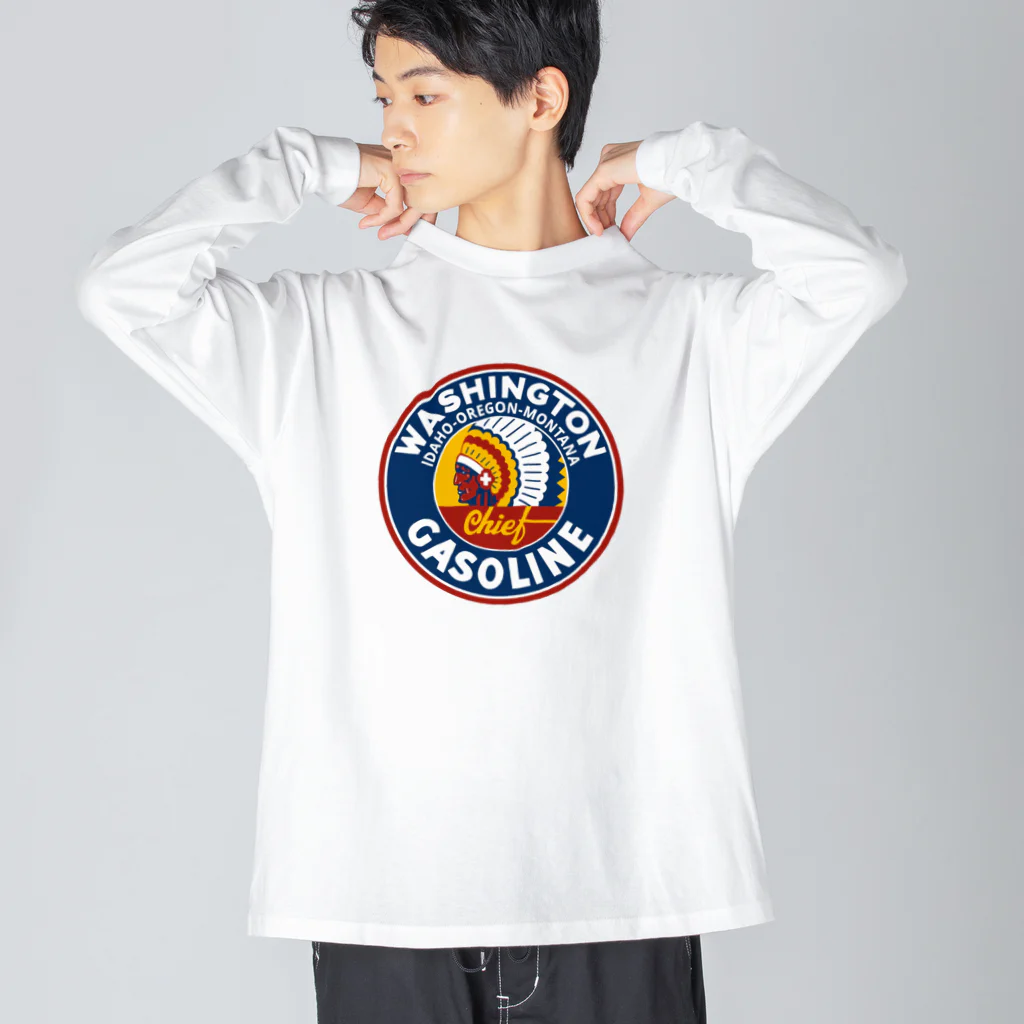 Bunny Robber GRPCのWashington Chief Gasoline ビッグシルエットロングスリーブTシャツ