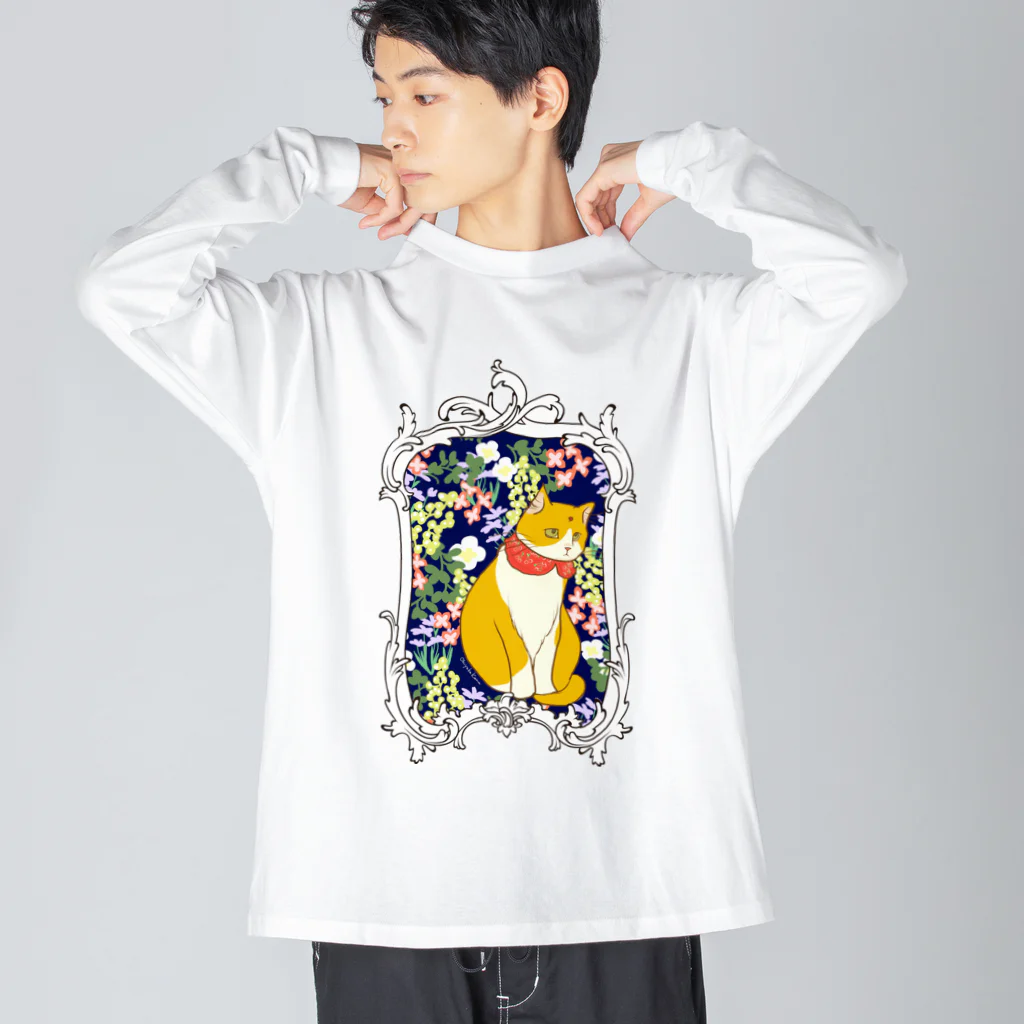 四月研究所 SUZURI店のてんとう虫と茶しろ君 Big Long Sleeve T-Shirt