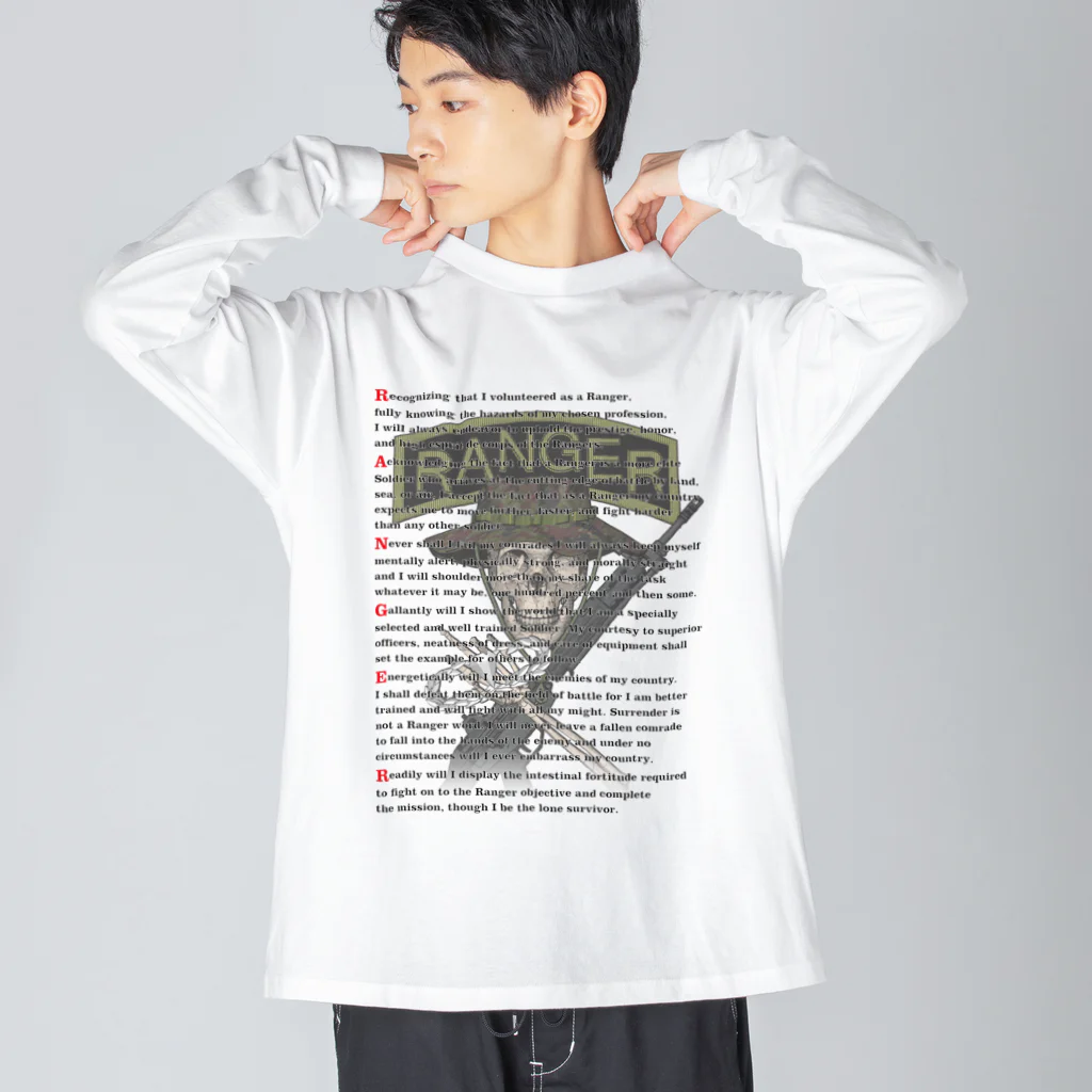 Y.T.S.D.F.Design　自衛隊関連デザインのレンジャークリード ビッグシルエットロングスリーブTシャツ