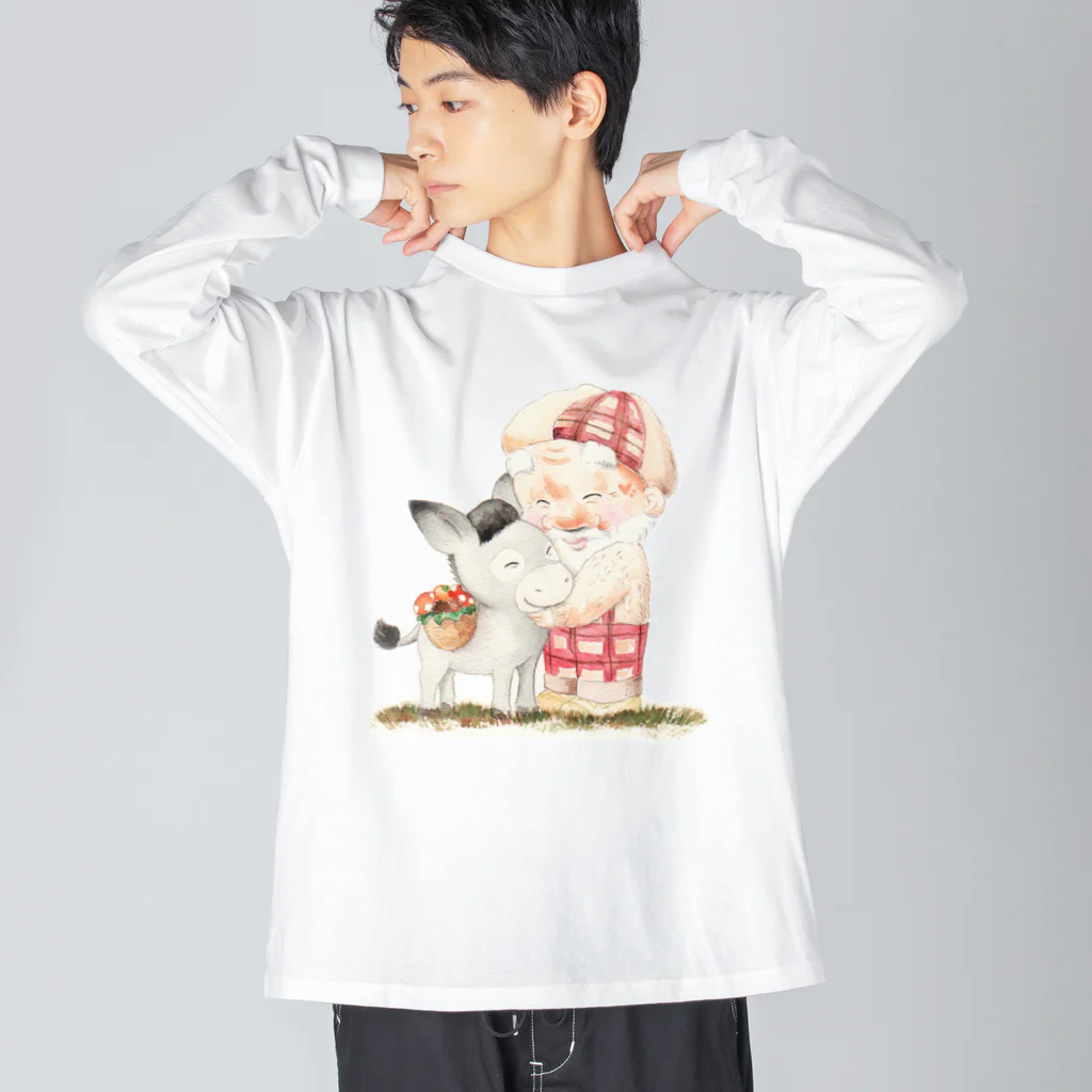 HUGNICOのロバくんと Big Long Sleeve T-Shirt