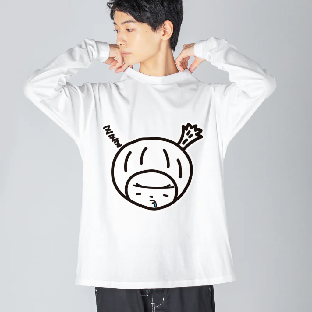 きくのらくがきのきくの顔　寝顔 Big Long Sleeve T-Shirt