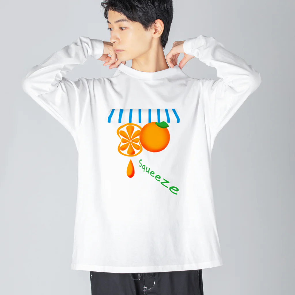 satoharuのオレンジ　ぎゅぎゅぎゅっ Big Long Sleeve T-Shirt