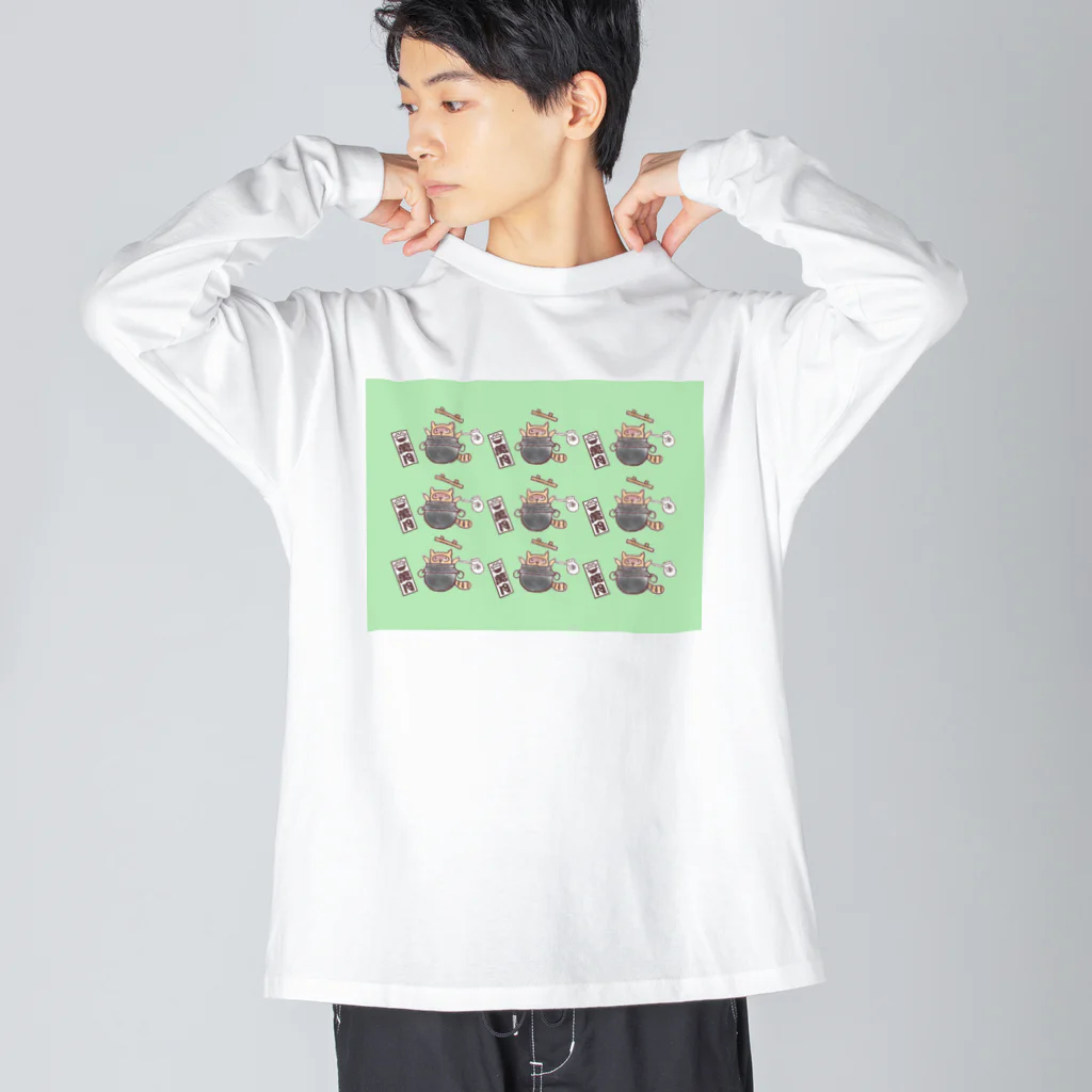 萬月の元気をアツアツに温める Big Long Sleeve T-Shirt