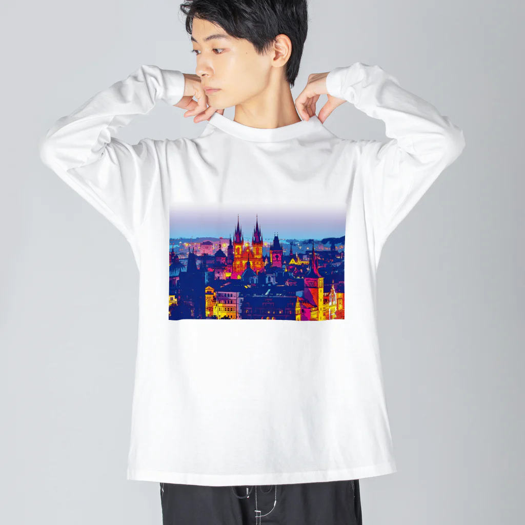 GALLERY misutawoのチェコ プラハの朝 Big Long Sleeve T-Shirt