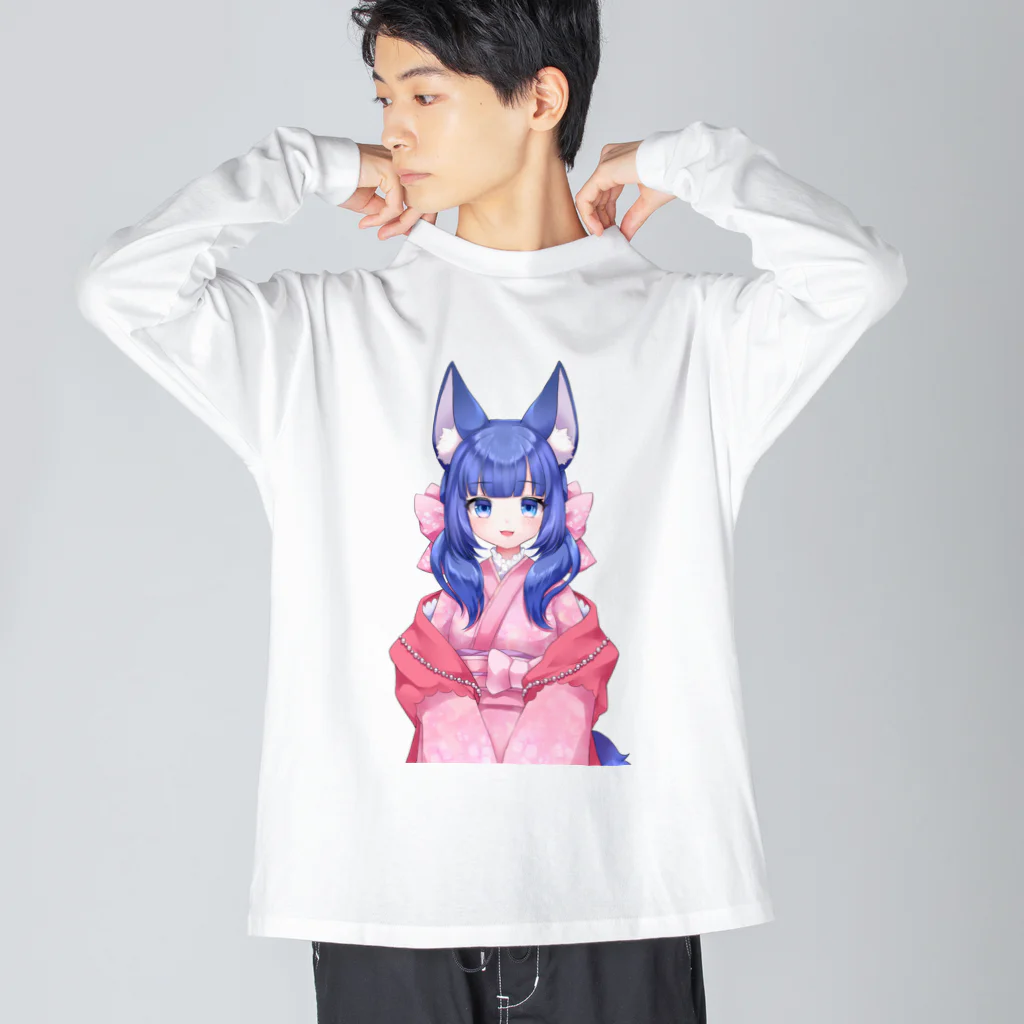 しずくのしずくちゃん お着物ver. ビッグシルエットロングスリーブTシャツ