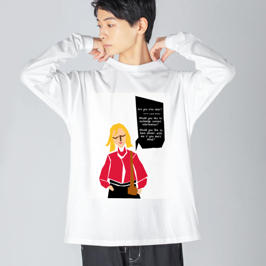 スニーカーマフィアSHOPの“YABAJO”パート① 「Shirigaru woman」 Big Long Sleeve T-Shirt