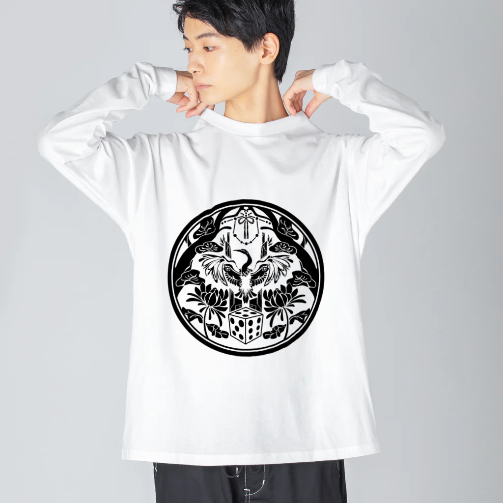 TSURUHA SHIGOROKU SHOPの鶴羽四五六モチーフ ビッグシルエットロングスリーブTシャツ