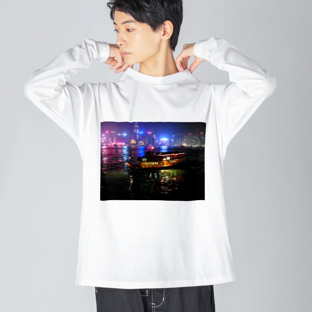 fleurir film farmの【We♥︎︎香港】 calm night ビッグシルエットロングスリーブTシャツ