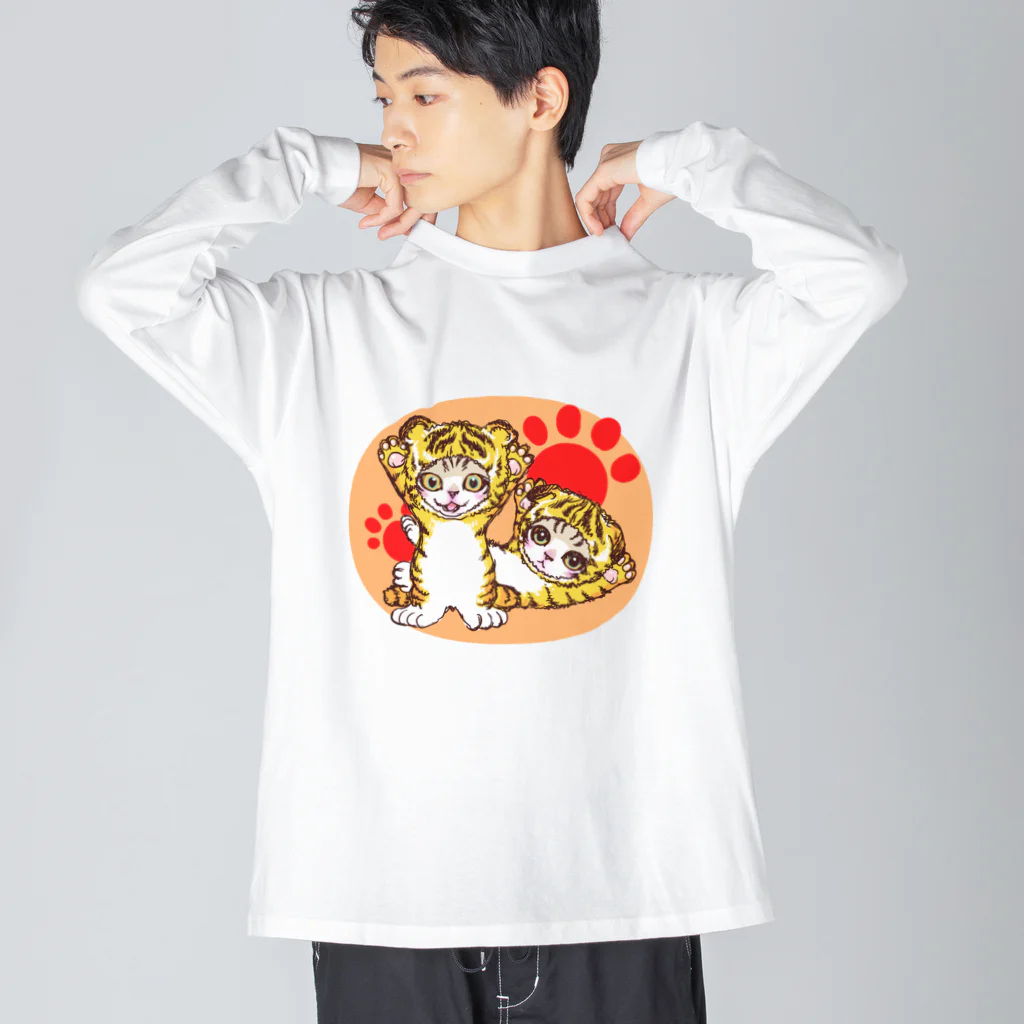 nya-mew（ニャーミュー）のとらニャーちゃん ビッグシルエットロングスリーブTシャツ