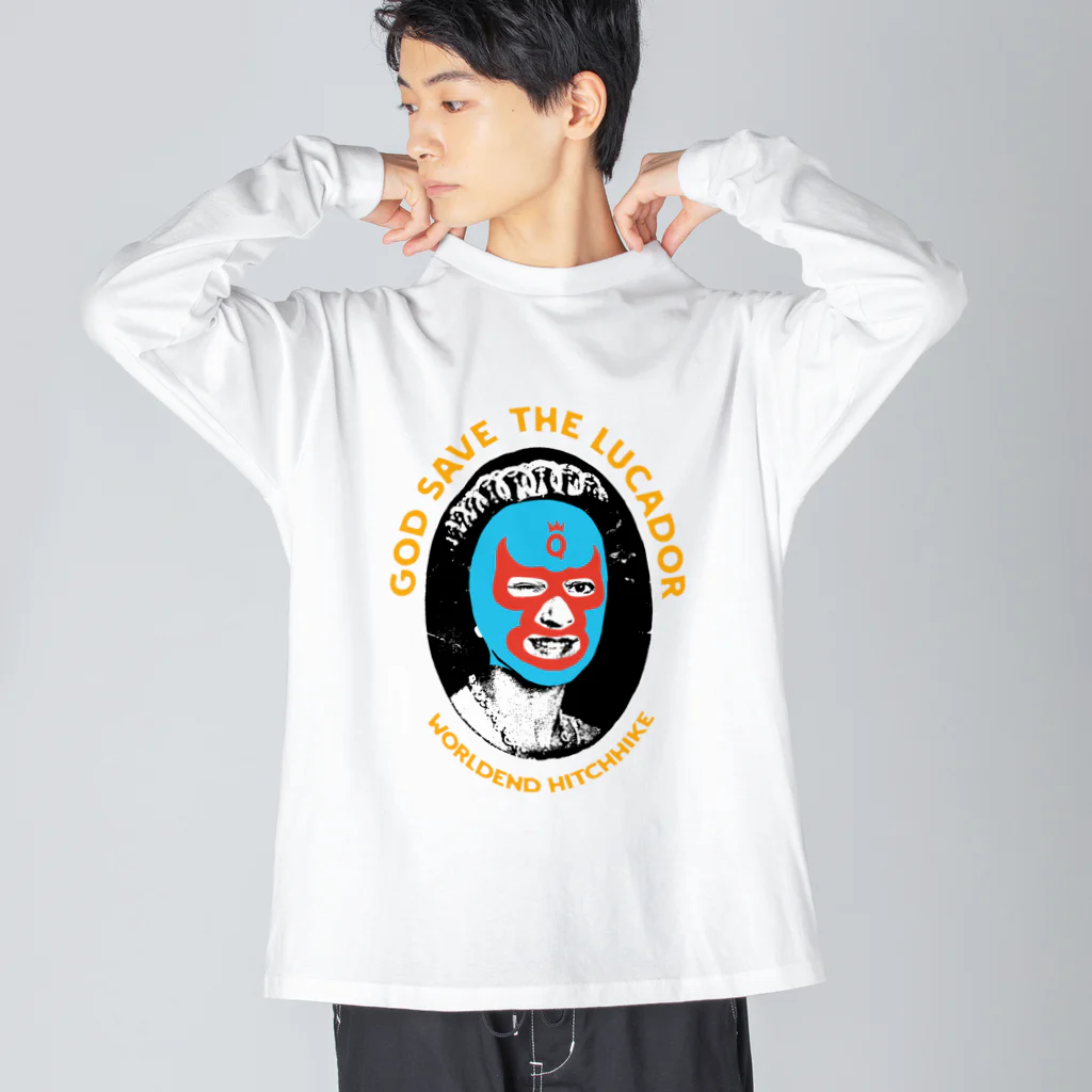 ワールドエンド ヒッチハイクのゴッド・セーブ・ザ・ルチャドール　GOD SAVE THE LUCHADOR Big Long Sleeve T-Shirt