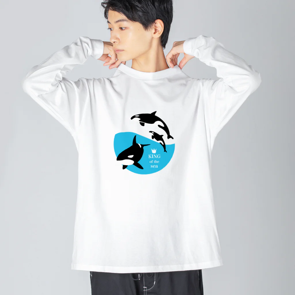 そいそいソイラテの海の王者シャチ Big Long Sleeve T-Shirt