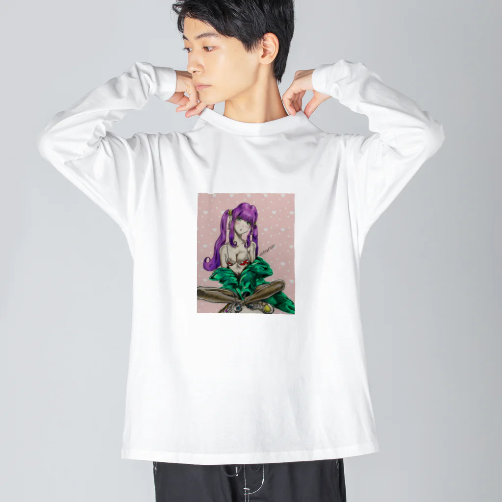 綺麗なお姉さんイラストショップのカラーバージョン　ツインてる美ちゃん Big Long Sleeve T-Shirt