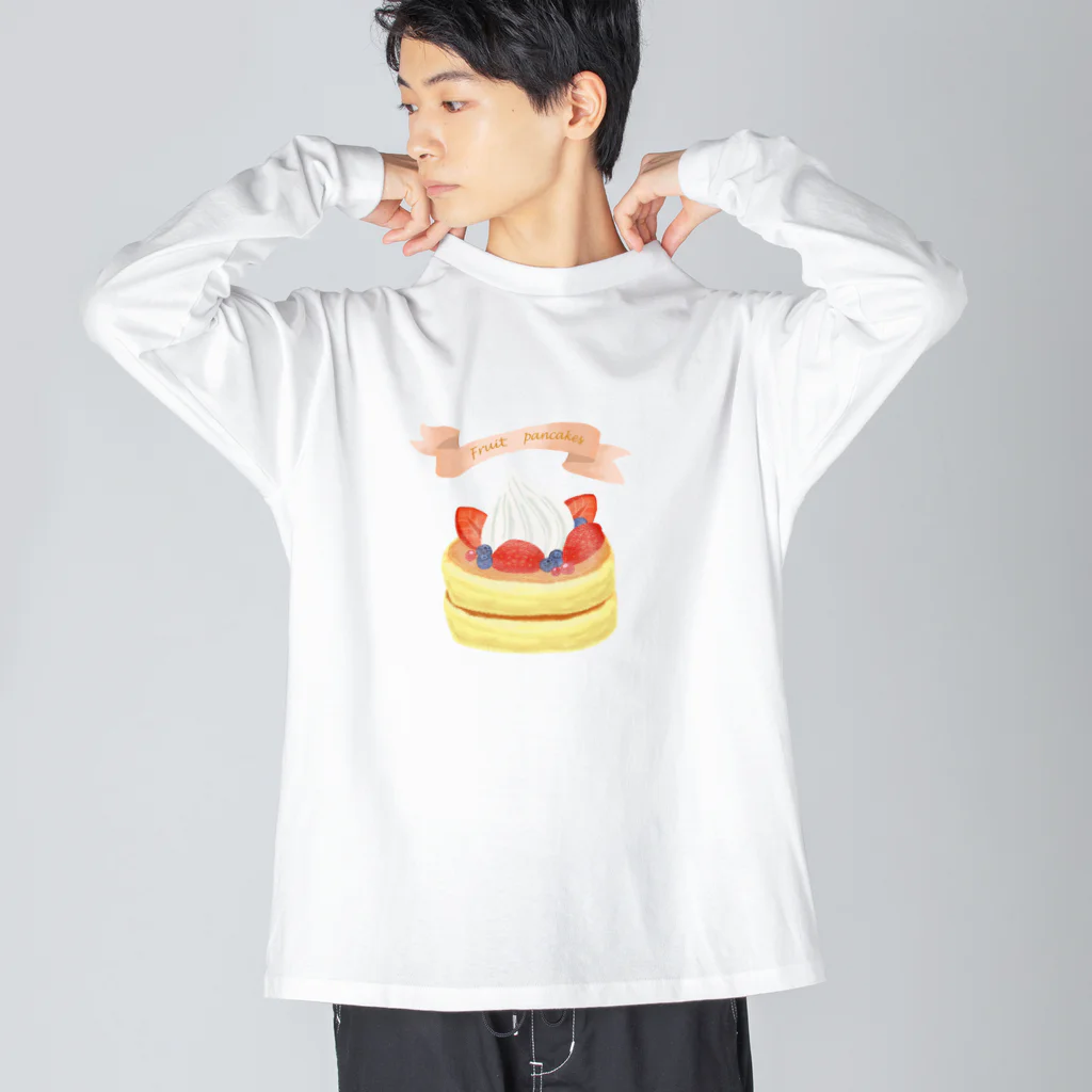 satoharuのフルーツパンケーキ ビッグシルエットロングスリーブTシャツ