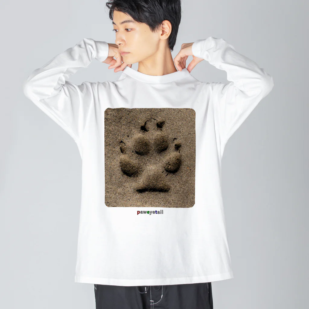 paweyetailの犬の足跡 ビッグシルエットロングスリーブTシャツ