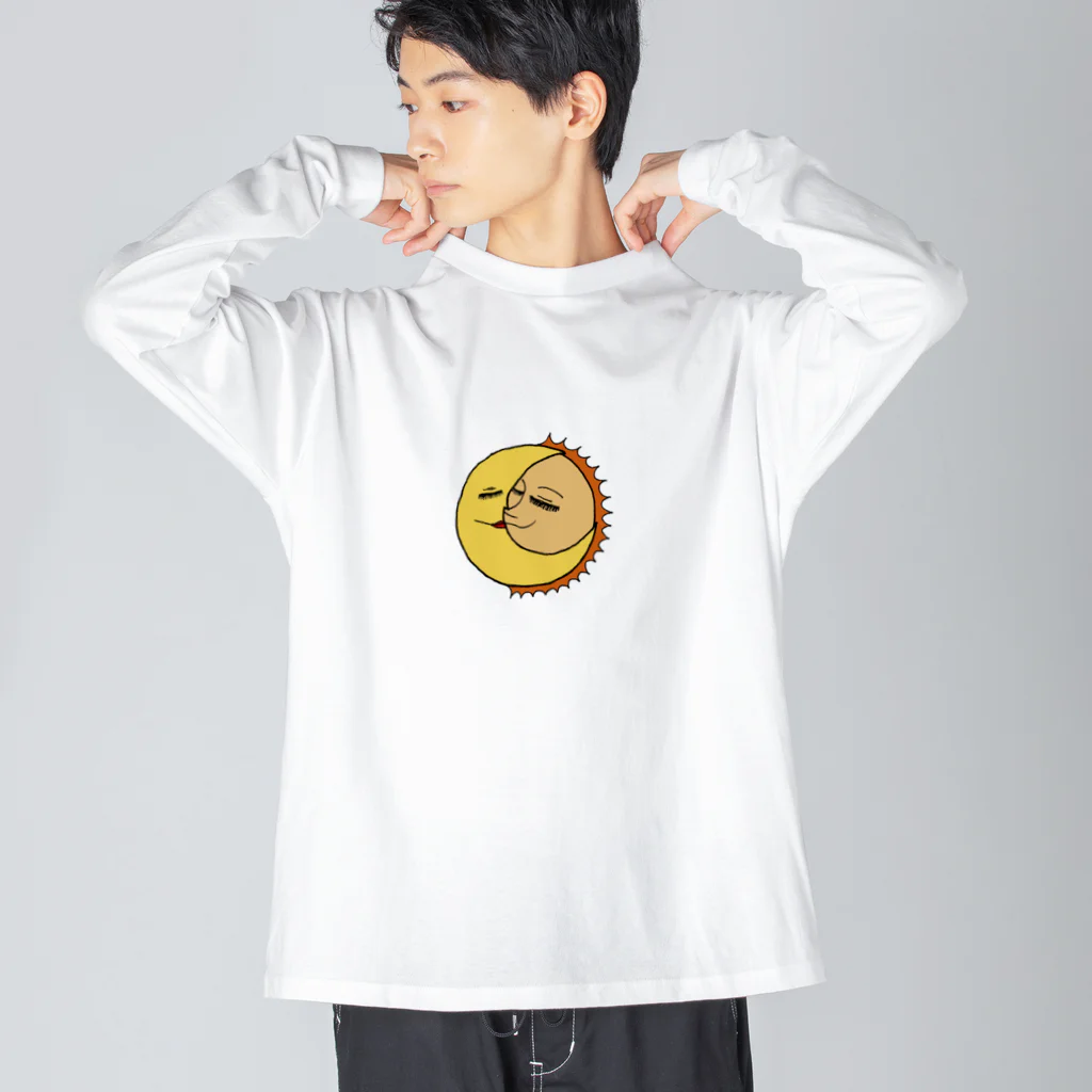 無 月のmoon&sun Big Long Sleeve T-Shirt