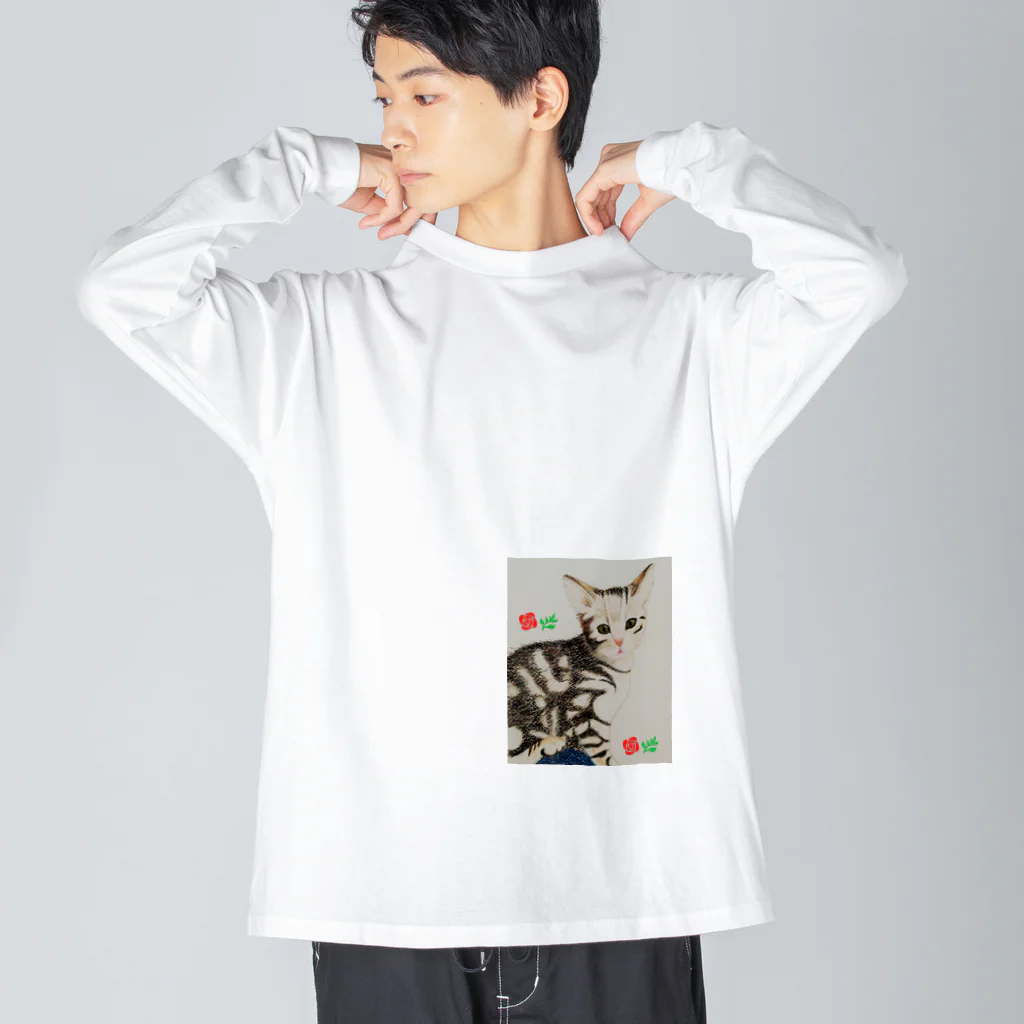 シマリス部　の猫さんフラワー Big Long Sleeve T-Shirt
