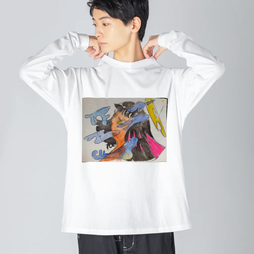 Gaku Okata Original Goodsのangry girl Big Long Sleeve T-Shirt