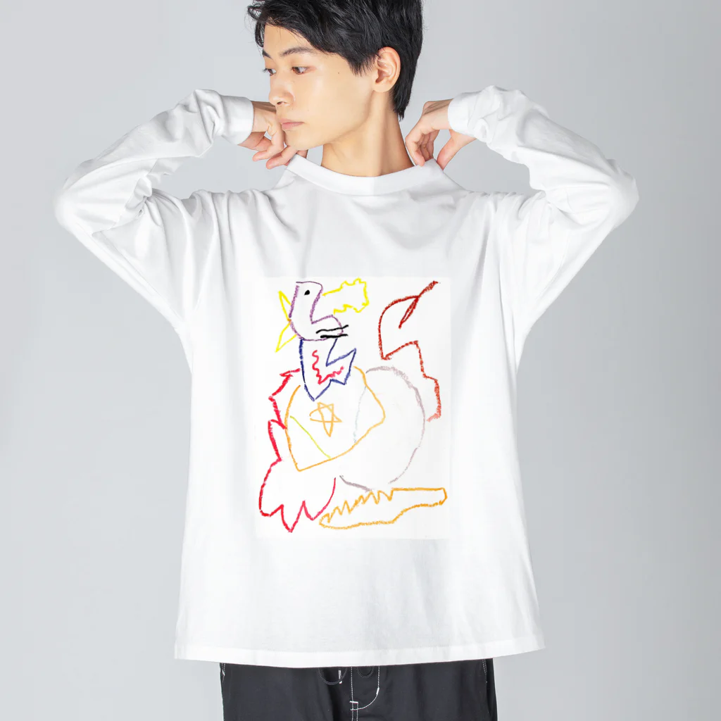 ゆっくりっくかすみ荘suzuri店のアートセラピーのじかん１ Big Long Sleeve T-Shirt