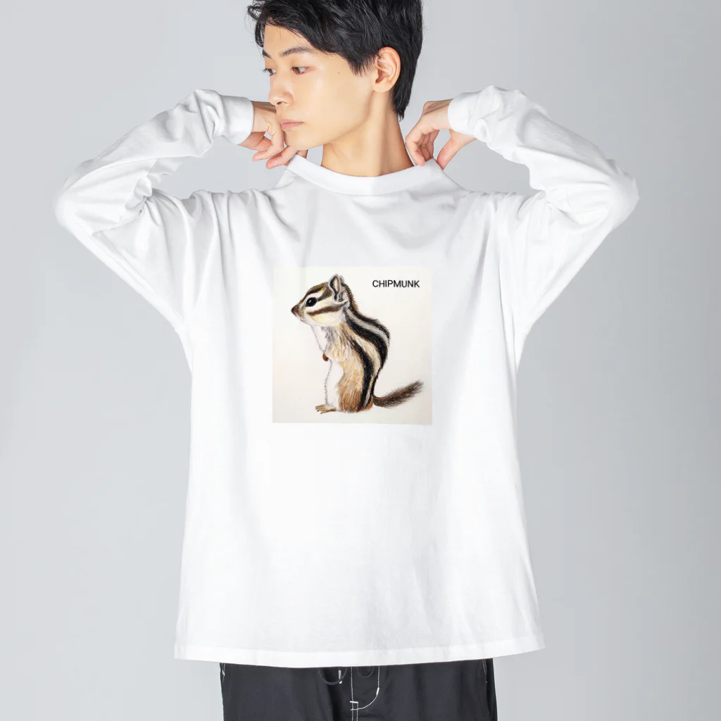 シマリス部　のシマリス　男子 ビッグシルエットロングスリーブTシャツ