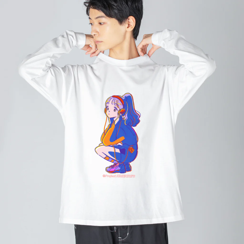 占いちゃんは決めきれない！presents ご自愛アイテム屋さんのmusic占いちゃん ビッグシルエットロングスリーブTシャツ