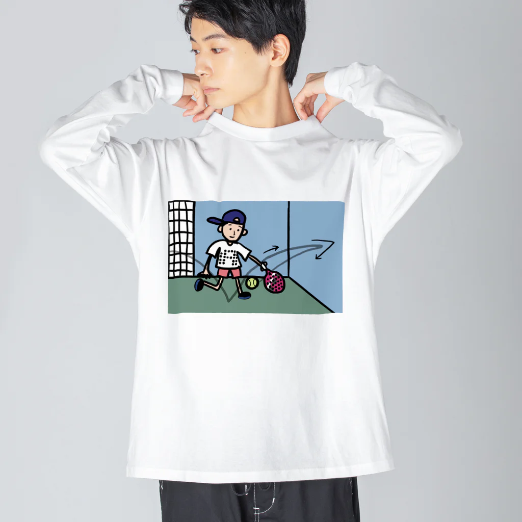 たむ小パデル部のパデル部あき画伯レボテ黒ロゴバージョン Big Long Sleeve T-Shirt