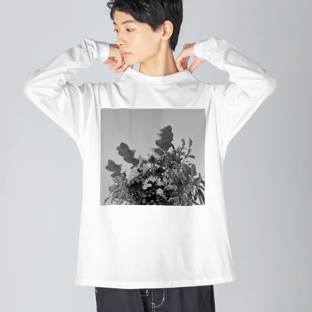 pin_designworksのエリンジウム花束 ビッグシルエットロングスリーブTシャツ