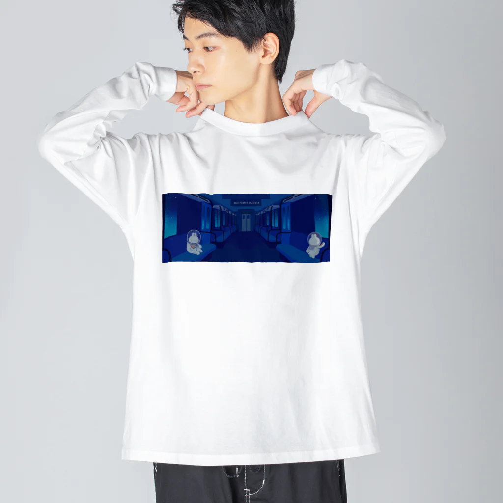 ヨミミの宇宙SHOPの星空夜行列車 ビッグシルエットロングスリーブTシャツ