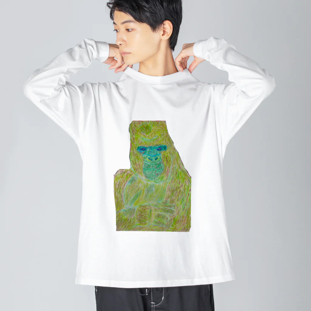 mogmog モグモグのカラフル　ゴリラ Big Long Sleeve T-Shirt