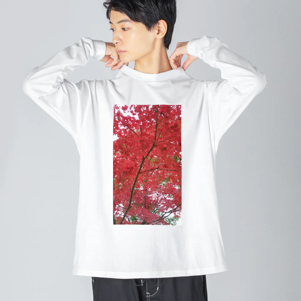 ルキちゃの紅葉 ビッグシルエットロングスリーブTシャツ