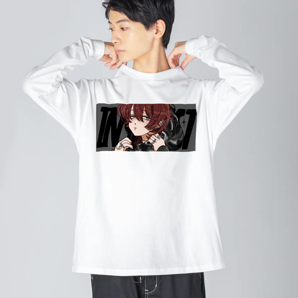 かいばしらの流し目ウルフ Big Long Sleeve T-Shirt