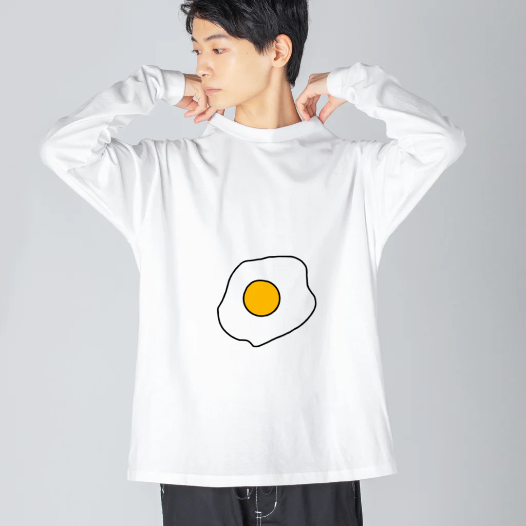 Plight のegg -目玉焼き- ビッグシルエットロングスリーブTシャツ