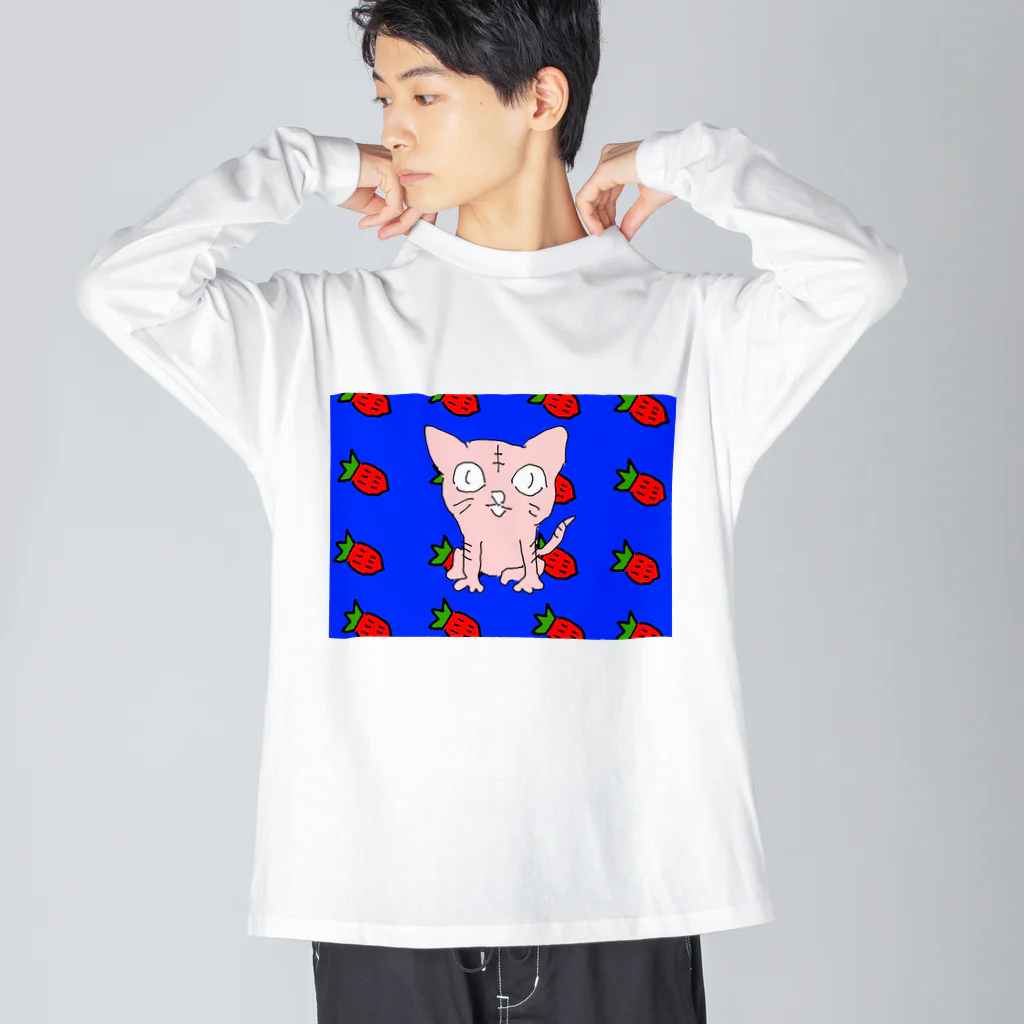 物販 ぶっ契りの正直ねこ Big Long Sleeve T-Shirt