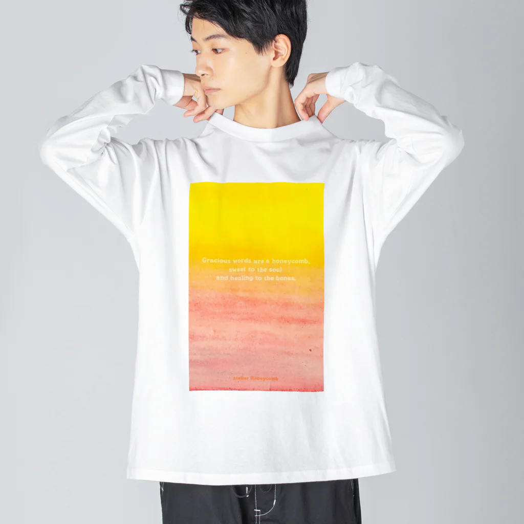 はにかむ工房のはにかむ(honeycomb) Big Long Sleeve T-Shirt