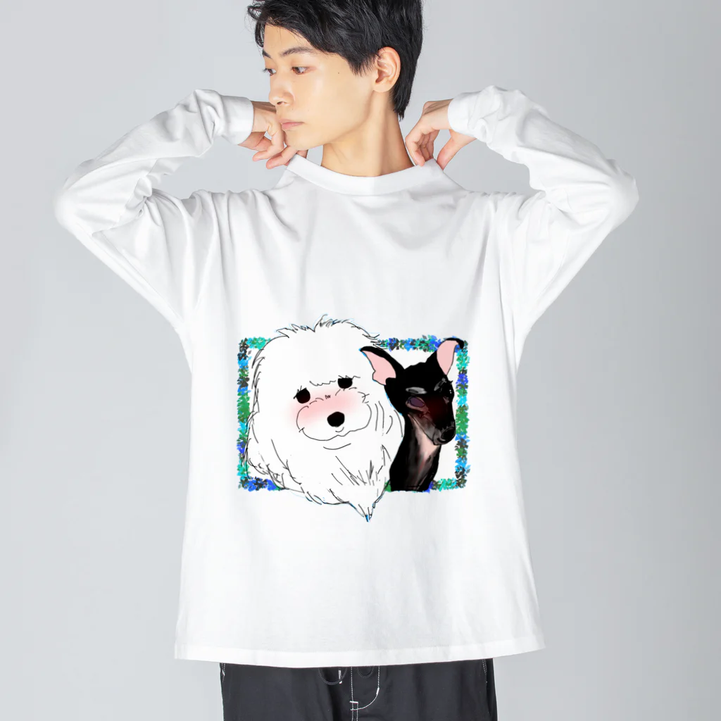 オフィシーナ　ロンポペのモフちゃんとツンデレちゃん Big Long Sleeve T-Shirt