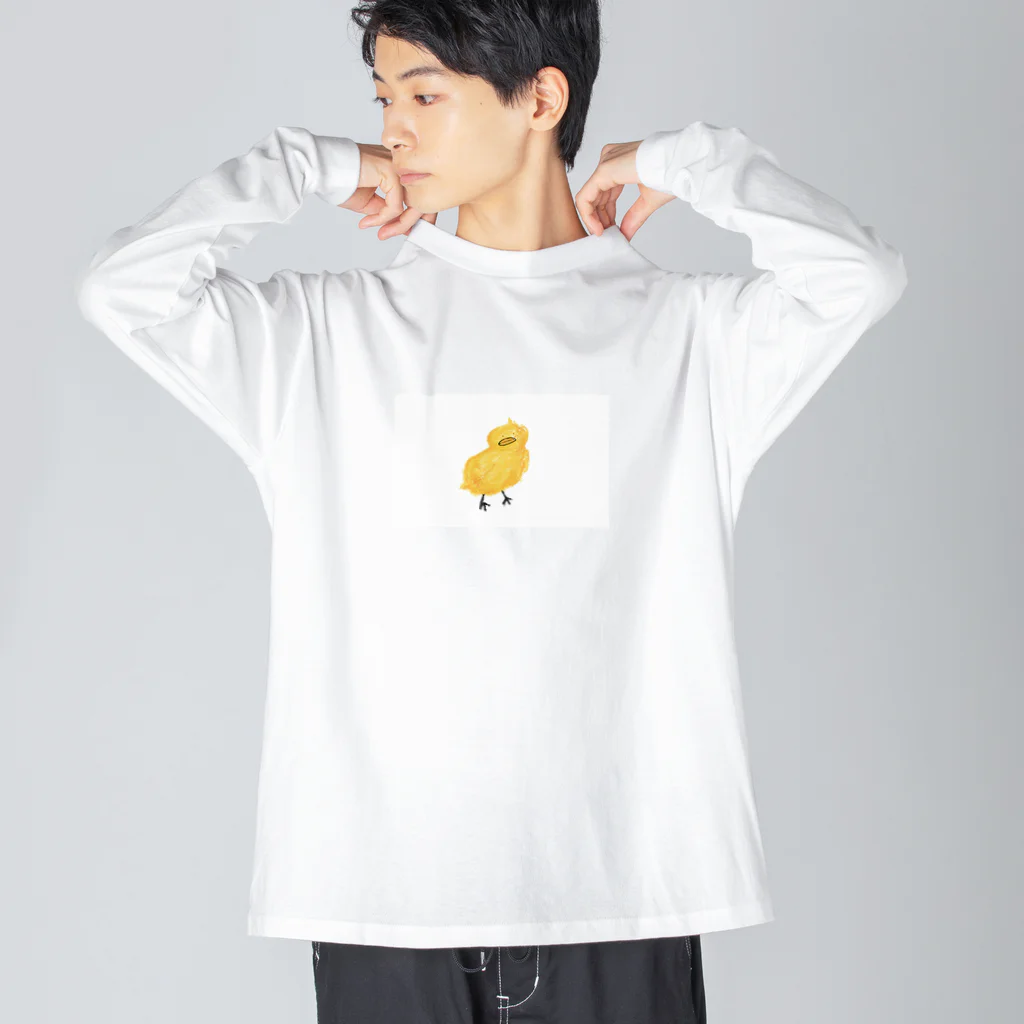 つるやのみやげのほさほさ　ひよこくん ビッグシルエットロングスリーブTシャツ